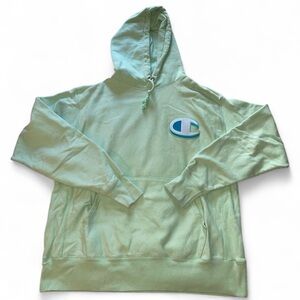 Champion‎ Mint Green Embroidered Logo Hoodie/Sweatshirt